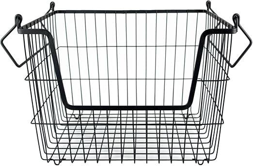 Amazon Com Dii Stackable Metal Utility Storage Bin For Heavy