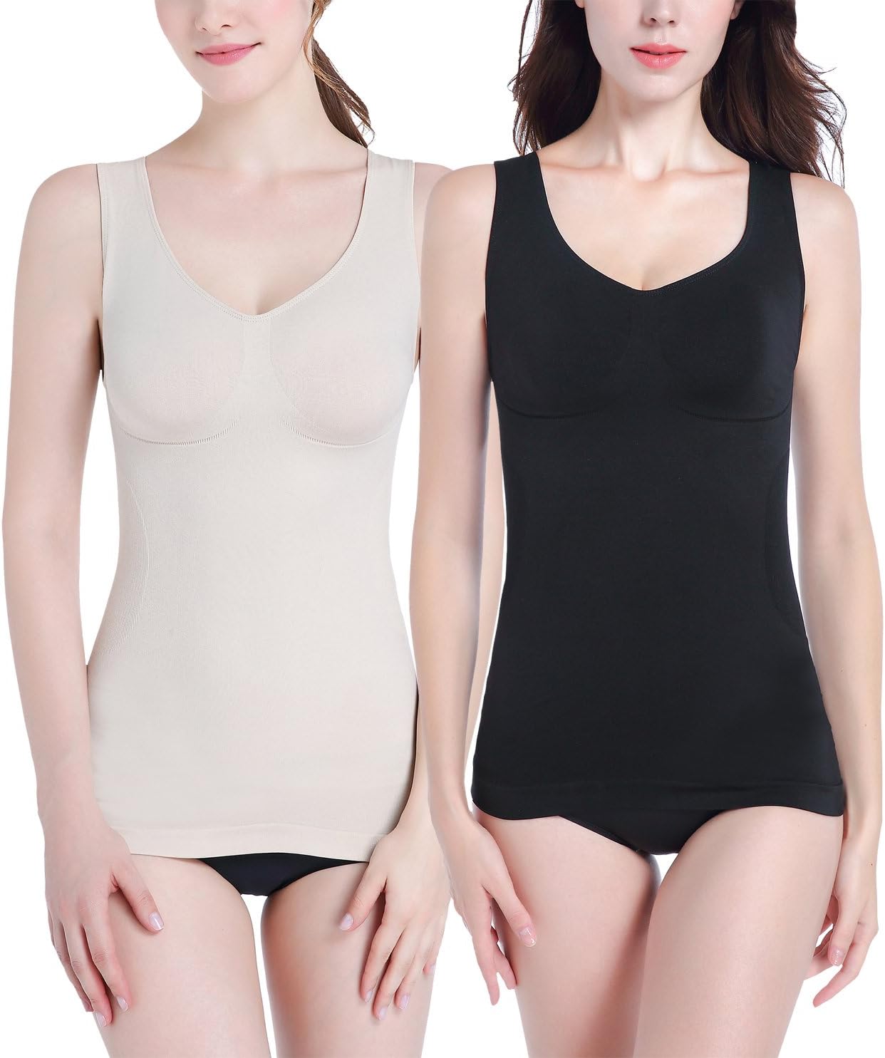 Fispo Women's Seamless Body Shaping Tank Top