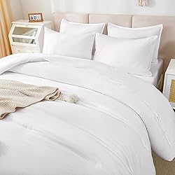Litanika Comforter King Size Set White - 7 Pieces