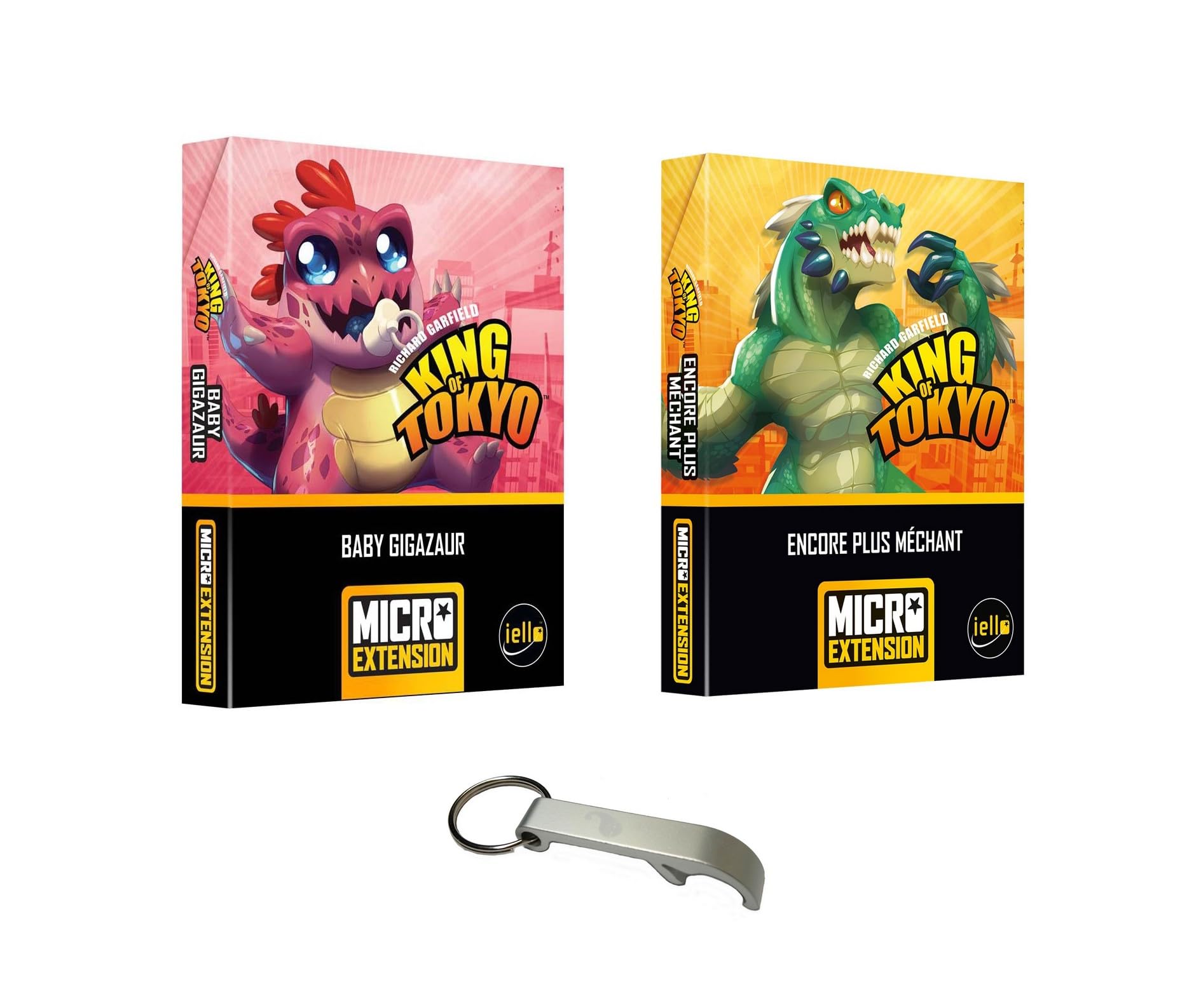 Set of 2 King of Tokyo Baby Gigazaur Micro Extensions + Even More Wicked + 1 Blumie Decals (2 Micro Extensions)