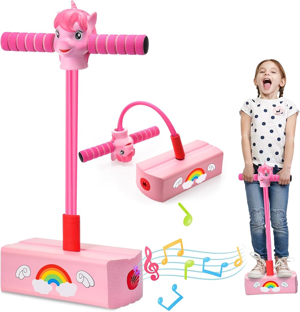 Toyzey Pogo Stick for 3-12 Year Olds Kids Jumping Toy Gift