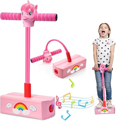 Toyzey Pogo Stick for 3-12 Year Olds Kids Jumping Toy Gift