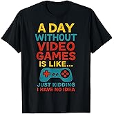 Funny Gamer Saying Graphic Tee Men Boys Teens Video Gaming T-Shirt