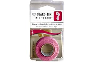 GAUZTEX Guard-Tex Pink ¾ Ballet Tape - Self Adhering Toe Wrap for Sweatproof Blister Protection - Self Adhesive Bandage Wrap for Dance, Sports, & More, Bandage Roll - 1 Roll x 7 ½ yds