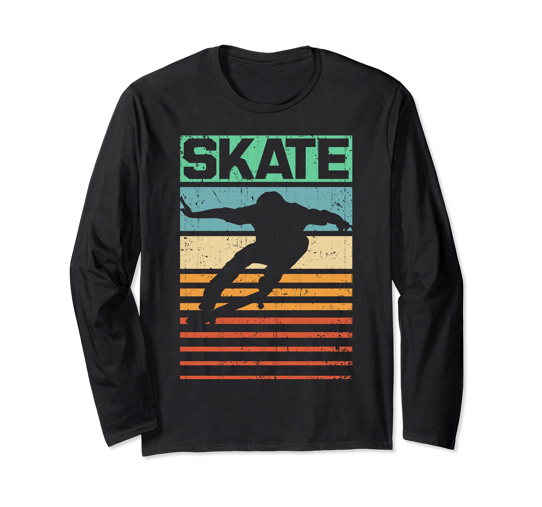 Skateboard Skate Retro Skateboarding Skateboarder Skater Long Sleeve T-Shirt