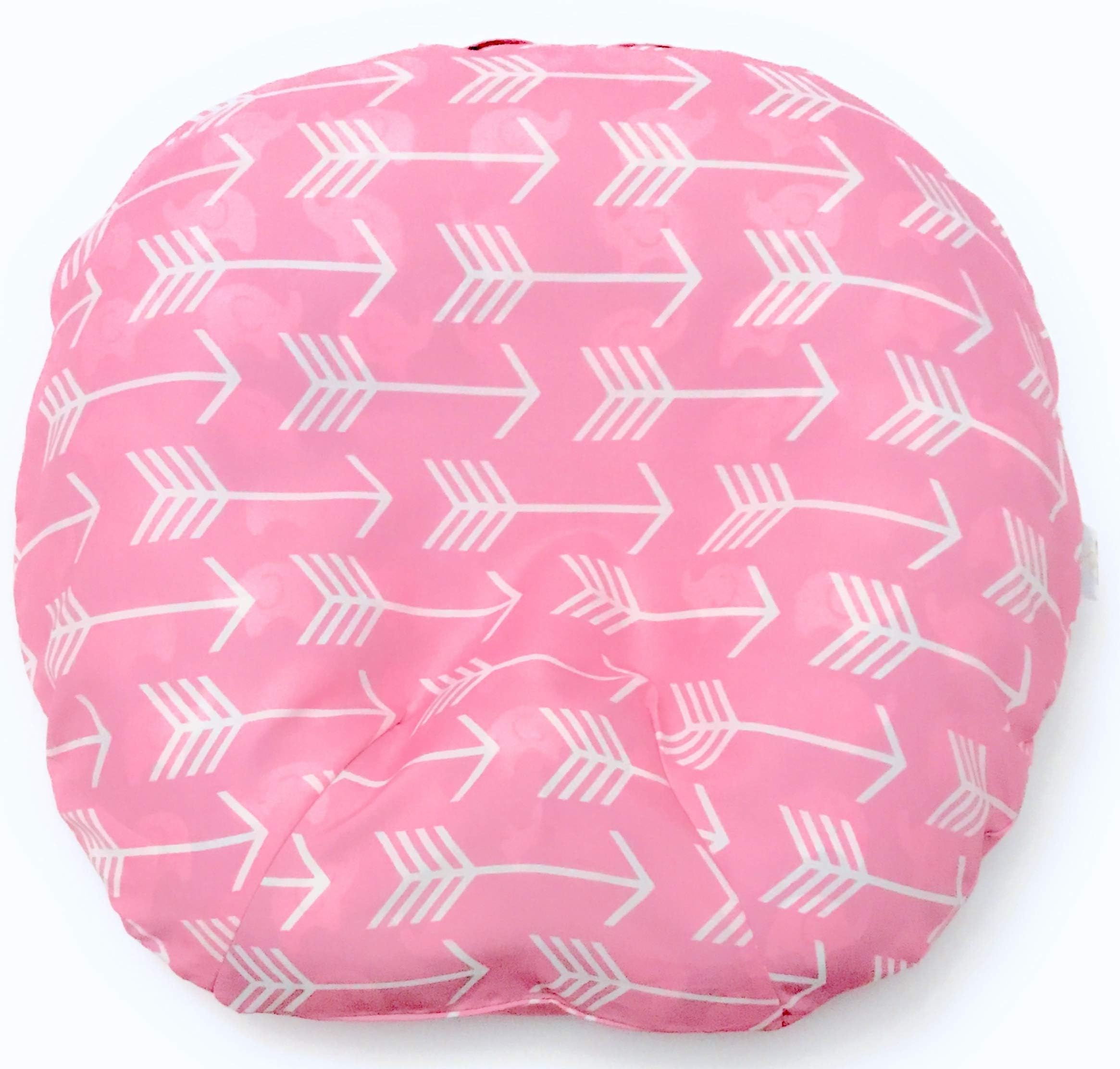 Nursing Pillow Cover for Baby Girls and Boys | Soft Water Resistant and Machine Washable Fabric | Unisex Pink Arrow Print Design | Great for Breastfeeding and Bottle Feeding Mothers | by Mommy Leche