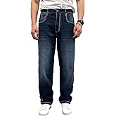 Southpole Mens Mid Rise Stretchable Straight Relaxed Fit Cross Hatch Denim Pants