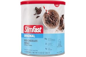 SlimFast Meal Replacement Powder, Original Rich Chocolate Royale, Weight Loss Shake Mix, 10g of Protein, 14 Servings (Packaging May Vary)