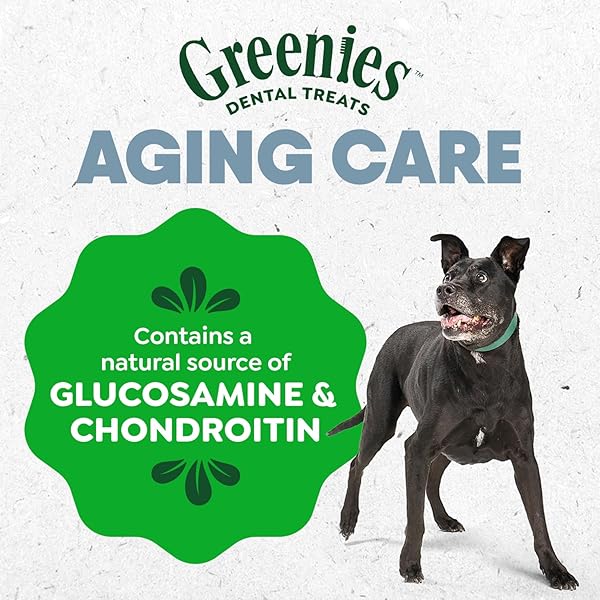 GREENIES DENTAL TREATS FOR DOGS, VETERINARIAN-RECOMMENDED AGING CARE ADULT NATURAL DENTAL DOG TREATS, TEENIE SIZE, 27 OZ. PACK, 96 COUNT