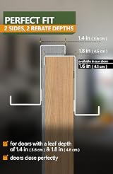4smile Over Door Hook Set of 10 - White, Holds 8KG, 3.6/4.6 cm Leaf Depth view 3