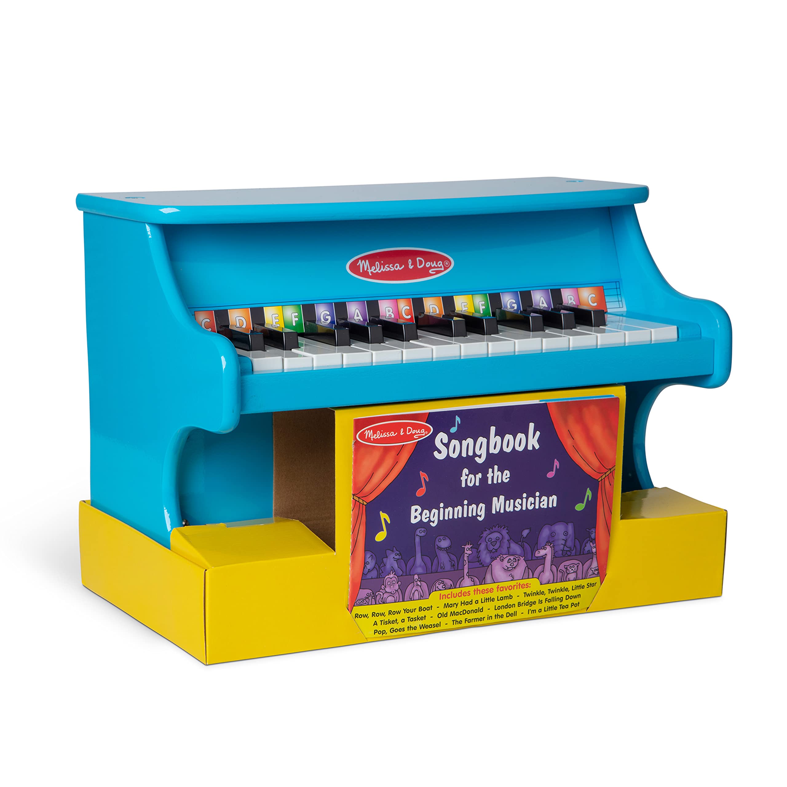 Melissa & Doug Learn-to-Play Piano with 25 Keys and Color-Coded Songbook - Blue