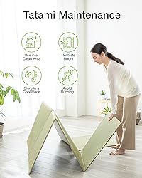 FULI Japanese Tatami Mattress, Tatami Rug, Igusa