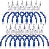 15 Pcs Mini Needle Nose Pliers, 4.7" Spring Loaded Thin Needle Nose Plier Small Plier with Wire Cutters for DIY Crafts Jewelry Making Tiny Project