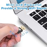 RyuuOto 600Mbps USB WiFi Dongle Mini Dual Band 5GHz 2.4GHz Adapter PC view 3