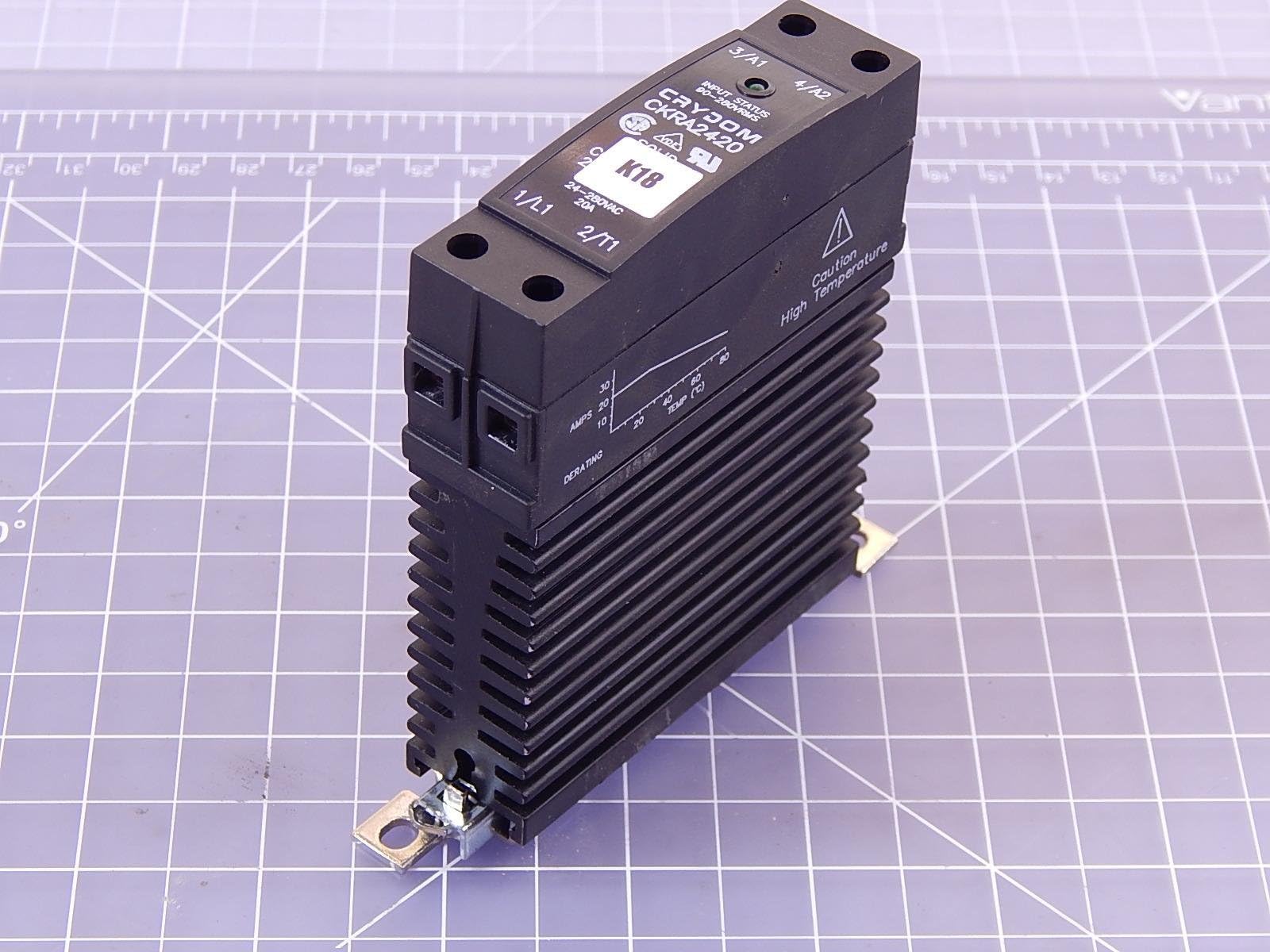 Solid State Relay, SPST-NO, 20 A, 280 Vrms, DIN Rail, Cage Clamp, Zero Crossing