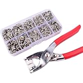 RANIT 100 Sets Snap Button Installation Tool Kit - Hidden Press Fasteners with Snaps Pliers，Multi-Functional Clothing Closures (Male/Female Snap Set)