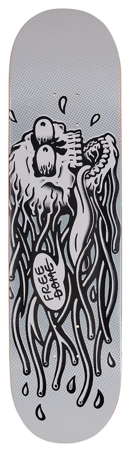 Raging Skull Light 8.0 Skateboard Deck White
