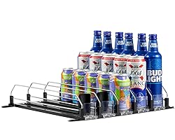 RULA Drink Organizer for Fridge, Self-Pushing Soda