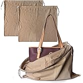 PlasMaller Dust Cover Storage Bags Purified 100% Cotton with Drawstring Pouch For Handbags Purses Pocketbooks Shoes Boots Set of 2 (19.6 x 18 in)