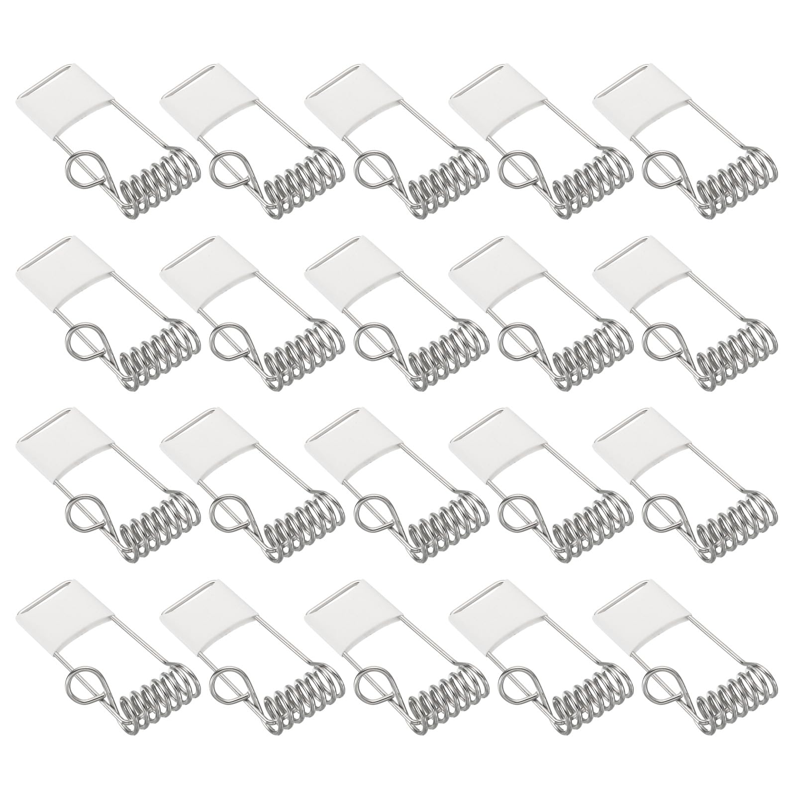 PATIKIL 40x20mm Downlight Spring Clips, 50 Pack Emitting Diode Recessed Lighting Accessories Securing Clamps for Ceiling Lamp, White