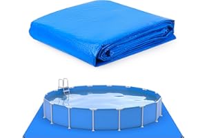 NIRVANY 12x12Ft Swimming Pool Ground Cloth,Waterproof Square Swimming Pool Liner Pad for Above Ground Swimming Pools Heavy Duty Pool Ground Mat Protector Pad Pool Tarp