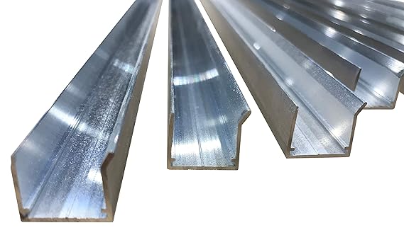 Alu-Abschlußprofil für Stegplatten aus XT PC PMMA Acrylglas Aluminium U-Profile Alu-U-Abschlussprofil Stärke 16 mm Länge 1200