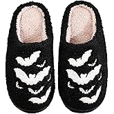 WIRETRAN Womens Mens House Slippers Retro Comfy Warm Plush Slip on Fluffy Memory Foam Home Sippers for Winter Indoor Outdoor