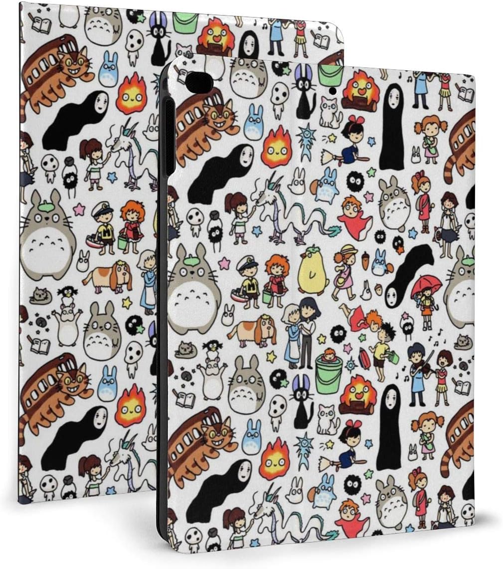 Totoro No Face Man Case Fit IPad 9.7 2018 2017/iPad Air 1/2 Case with Auto Sleep/Wake Ultra Slim Lightweight Stand Leather Case