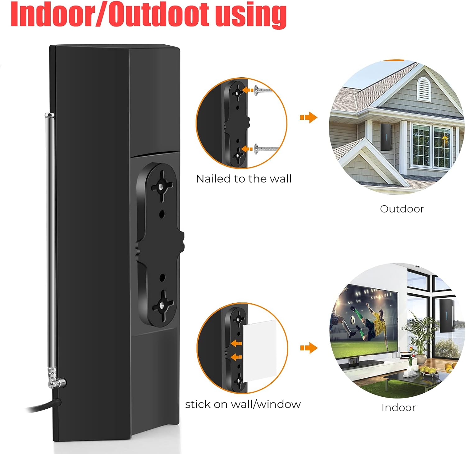 TV Antenna, 2021 Newest Digital HDTV Antenna, Indoor Outdoor HD Antenna 320 Miles 360° Reception Long Range Amplified Signal Booster for 4K 1080P Fire Stick Smart TV All Old Television 34ft Coax Cable: Home Audio & Theater