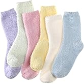 Geyoga 6 Pairs Fuzzy Socks for Women Cozy Fluffy Comfy Slipper Soft Socks Cute Winter Warm Sleeping Valentine's Day Gifts