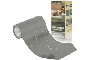 CINDY'S TAPE Canvas Repair Tape, 4×63 Inches Dark Grey Waterproof Self-Adhesive Patch for Outdoor Gear, Durable and Weatherproof Fabric Tape for Boat Covers, Couch,Tents, Sofas, Sun Shades, Awnings,Lounge Chairs