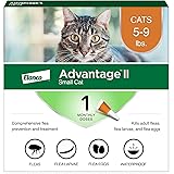 Advantage II Small Cat Vet-Recommended Flea Treatment & Prevention | Cats 5-9 lbs. | 1-Month Supply