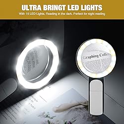 JMH Magnifying Glass with Light, High Magnification