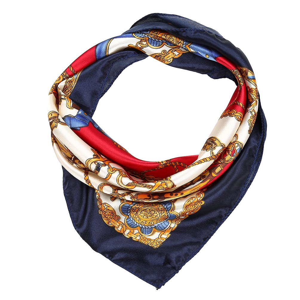 VBIGER 12PCS Womens Mixed Silk Square Scarves Bandana Scarf 50x50cm (Design 1)
