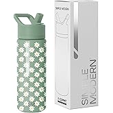 Simple Modern Kids Summit Water Bottle with Straw Lid | 18oz Stainless Steel Cup Insulated Tumbler for Toddlers, School | Sage Florals