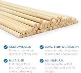 joeji's Kitchen Bamboo Dowel Rods 30cm x 6mm 60 Pack Craft Sticks view 6