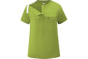 HORSSLE Women Chemo Shirts for Port Access 2-Side Snap Shoulder Surgery & Dialysis Recovery Shirts, Lightweight & Breathable