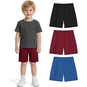 PUMYOON 3 Pack Toddler Boys Athletic Shorts, Kids Mesh Quick Dry, 2T-6T | breathable quick-dry mesh and elastic waist for bas