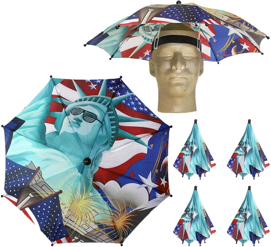 The Looney Zoo Patriotic Umbrella Hat Easy Elastic