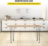 VEVOR 30" Black Hairpin Table Legs Set of 4 Heavy Duty Steel Desk Legs 220lbs view 2
