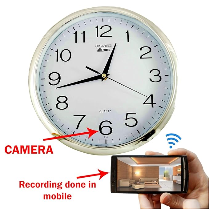 Buy M Mhb Wifi Wall Clock Hidden Spy Camera Online at Low Price in
