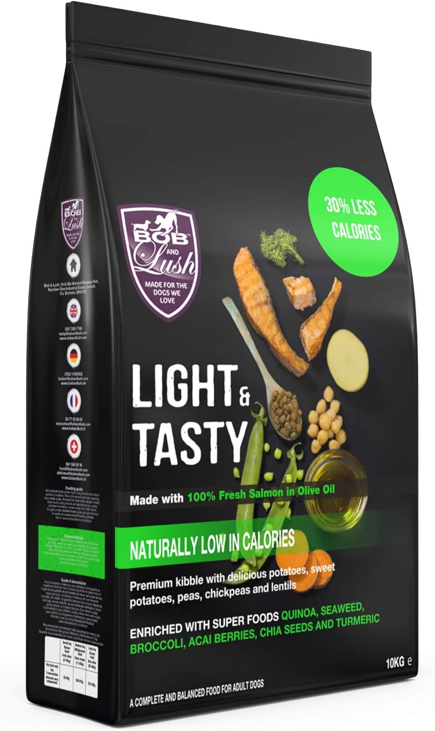 Bob & Lush Salmon Kibble Light & Tasty Dog Food with Tasty Gourmet