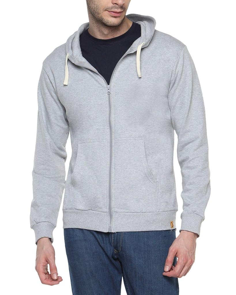 grey mens zip hoodie