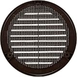 Vent Systems 4 Inch Round Vent Cover Pack of 2 Brown Plastic Grille view 8