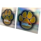 Rescue+Retriever&reg; Pets Inside Pet Alert Safety Sticker 2 Pack | Reflective Fire Rescue Decal | UV Waterproof Vinyl | Window Door Sign Dogs Cats | Designed by a Firefighter