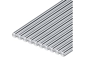 BELLA BAYS 304 Stainless Steel Round Rod 10pcs 1.5mm x 200mm (0.06 x 7.87 inches) Metric Length Tolerance ± 0.5mm for DIY Craft Making Industry Metal Working Hobby Storage Rack Model Making