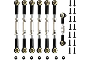 Upgrade XZSNLYZ Metal Turnbuckles/Camber Link for 1/10 Traxxas Slash 2WD/4X4, Rustler 2WD/4X4, Stampede 4X4/VXL, Nitro Rustler/Slash,Bandit/VXL, X-01, Bigfoot RC Car Parts. Black