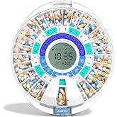 Windtrace Automatic Pill Dispenser for Elderly with Alarm | 28-Slot, Monthly Use, Mix-Proof, Kid-Proof, Built-In Lock, Senior-Friendly, 6-Button, Easy Setup, 5000-Cycle, XL LCD