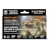 Vallejo Farb-Set Britische Panzerung WWII - 6 Acrylfarben 17ml Für Modellbau