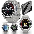 Wearable4U - Garmin Descent Mk3 & Mk3i 51 mm & 43 mm, Titanium Dive Computer +Extra-Long Strap | Up to 25 Days Battery Life, AMOLED Display, Multi-Band GPS Smartwatch & Gift Bundle (010-02753-03)